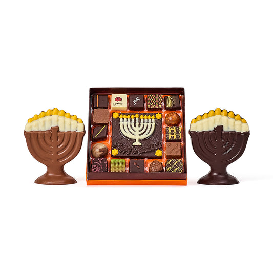 Hanukkah Bundle with Bon Bons and Menorahs - inside of bon bon box