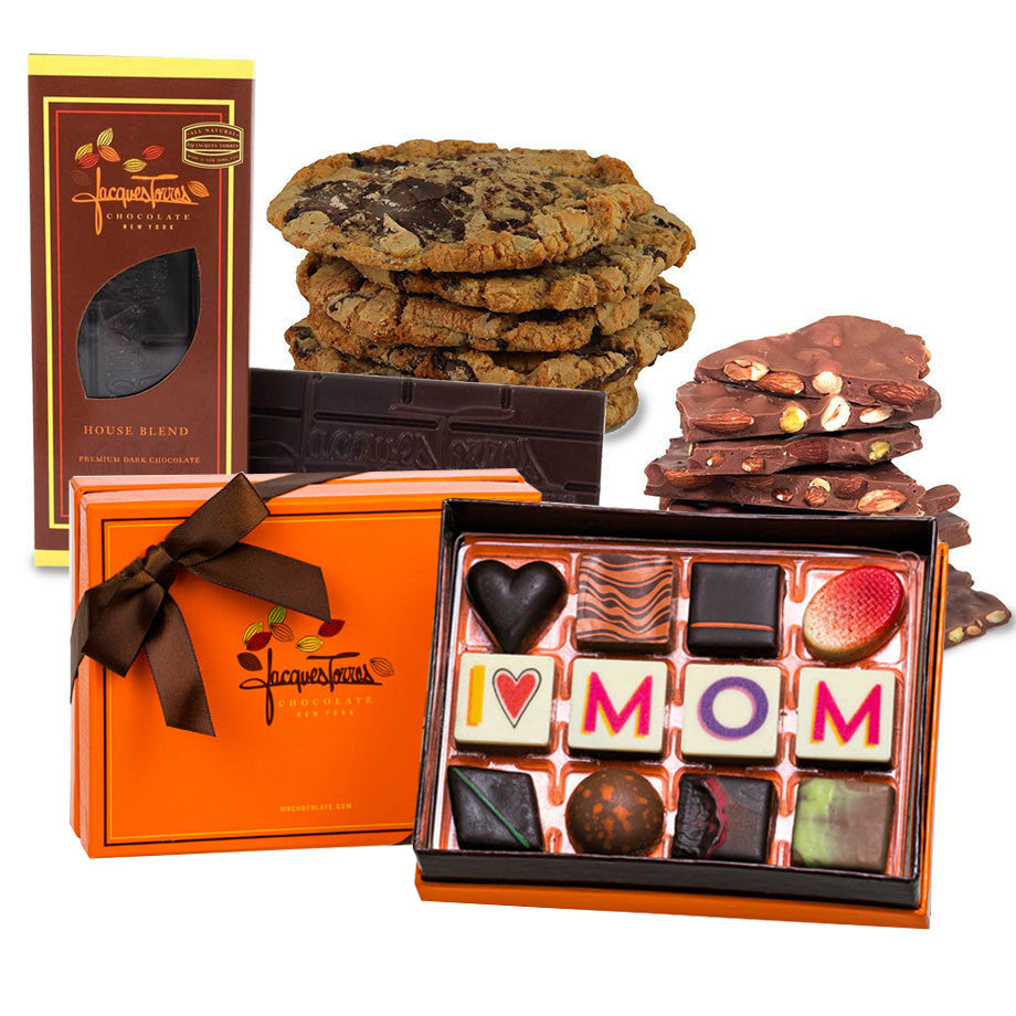 I Love You Mom Bundle with chocolate bonbons and bark