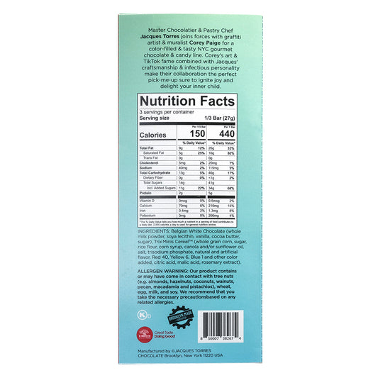 Fruity Cereal Bar Back of Box