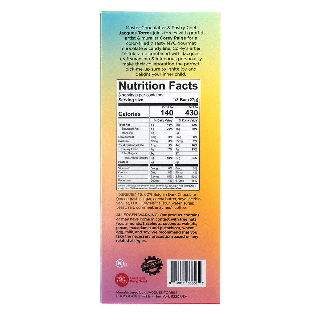 Bagel & Coffee Bar Back of Box