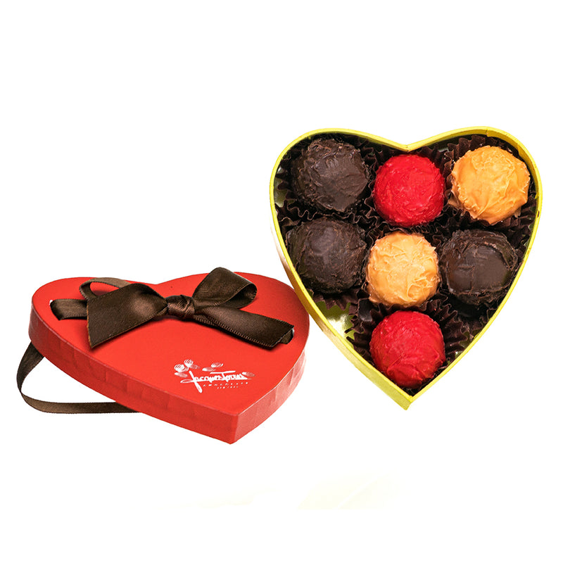Double Heart Chocolate Box with Solid Heart Truffles