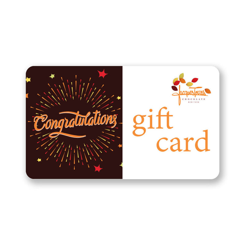 Jacques Torres Chocolate Gift Card (test) -Congratulations- Jacques Torres Chocolate