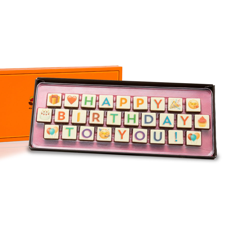 Happy Birthday Edible Chocolate Message Jacques Torres Chocolate