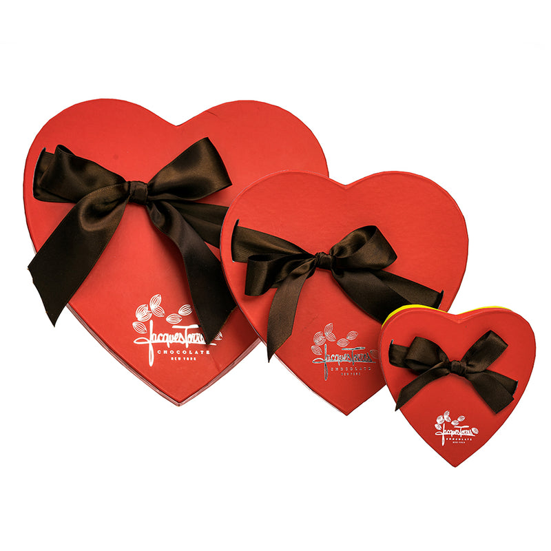 Order Valentine's Foiled Heart Box | 24 Pcs | Jacques Torres Chocolate
