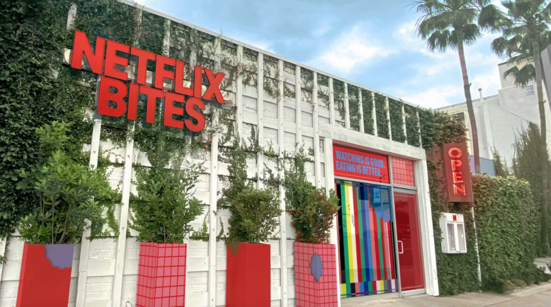 Front of Netflix Bites pop-up restaurant