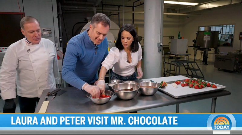 Today Show's Laura Jarrett & Peter Alexander Visit Jacques Torres Chocolate Factory