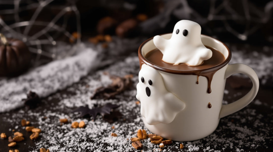 Hot Chocolate Mug with Marshmallow Ghost
