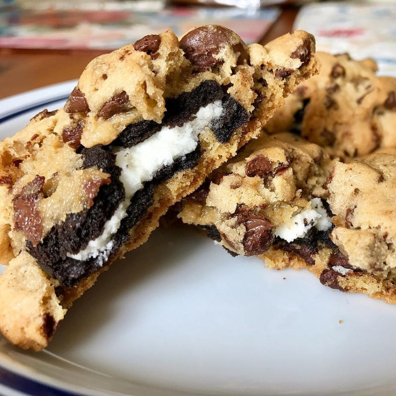 How to make Oreo Stuffed Chocolate Chip Cookies with Jacques Torres Chocolate