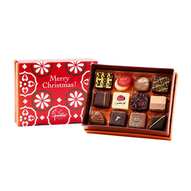 Assorted Bonbons with Merry Christmas Sleeve 12pc box