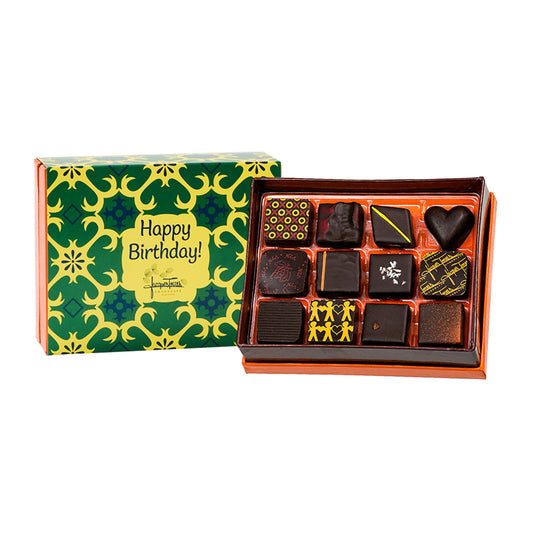 12 Happy Birthday BonBons Dark Chocolate