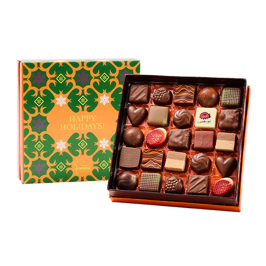 k Chocolate Bonbons with Happy Holidays Sleeve 25pc