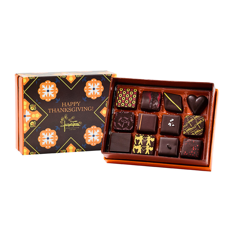 Dark Chocolate Bonbons With Thanksgiving Sleeve 12pc