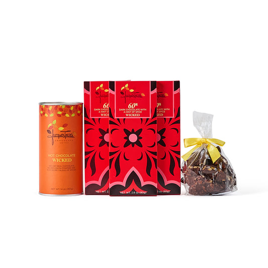Bundle of Chocolate Wicked Items, bars, hot chocolate and brittle