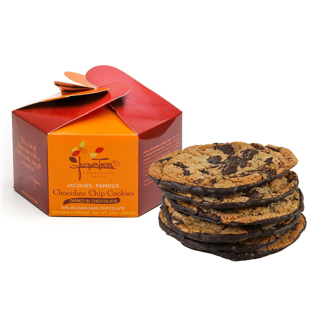 Jacque's Famous Chocolate Chip Cookies Dipped in Chocolate with Box