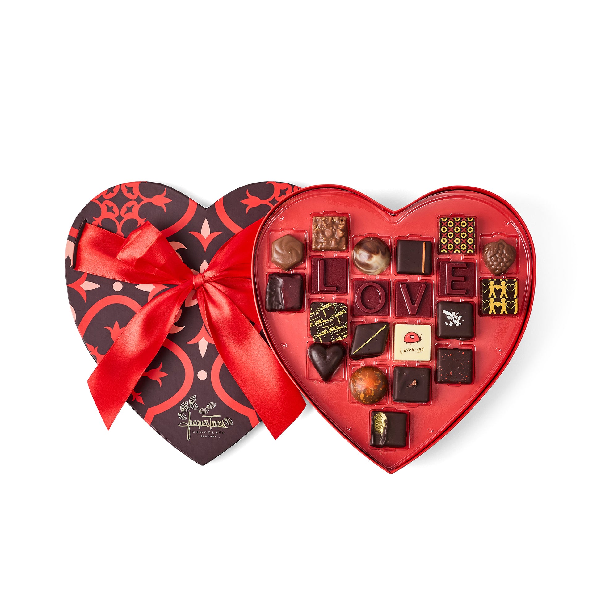 21pc Heart Bonbon Box open