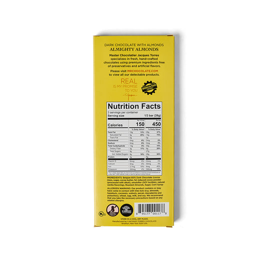Almighty Almond Chocolate Bar Nutrition Facts