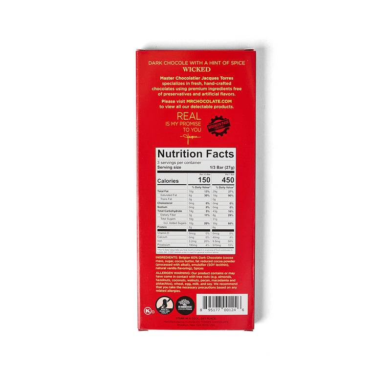 Midnight Soul Chocolate Bar Nutrition Facts