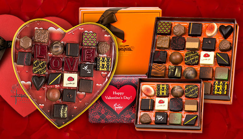 Jacques Torres Chocolate Heart Box and Bonbons