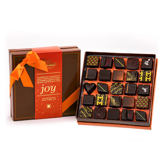 Dark Chocolate Bonbons with Red Joy Sleeve