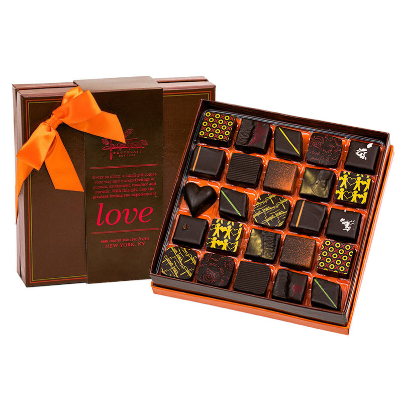 Dark Chocolate Bonbons with Brown Love Sleeve 25pc