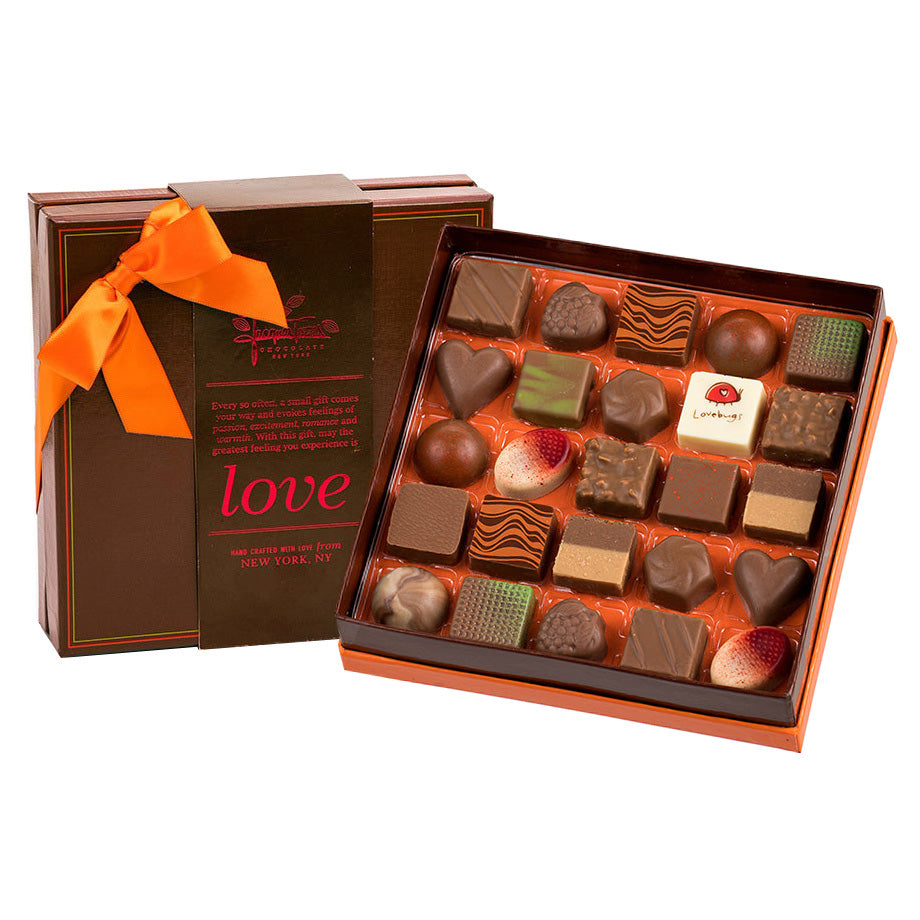 Milk Chocolate Bonbons with Brown Love Sleeve 25pc