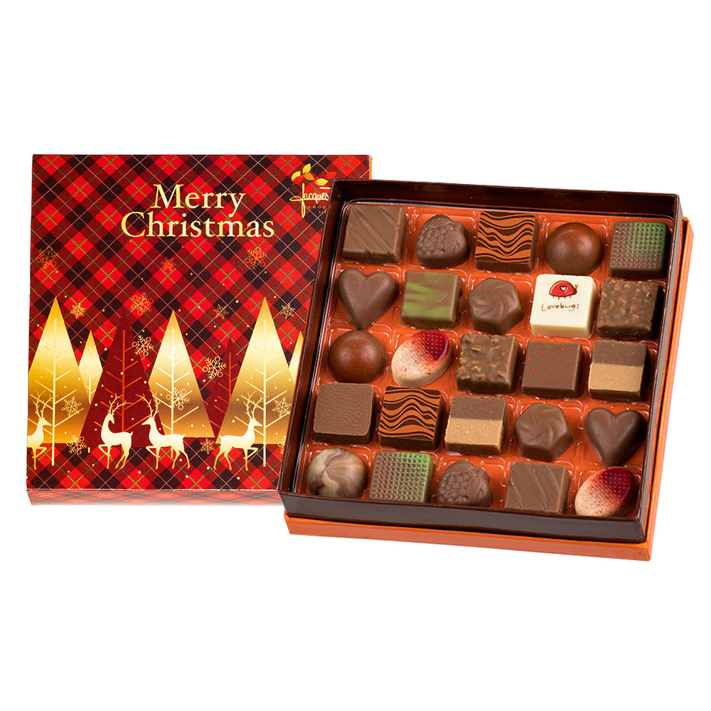 Milk Chocolate Bonbons with Merry Christmas Sleeve 25 piece and 50 piece
