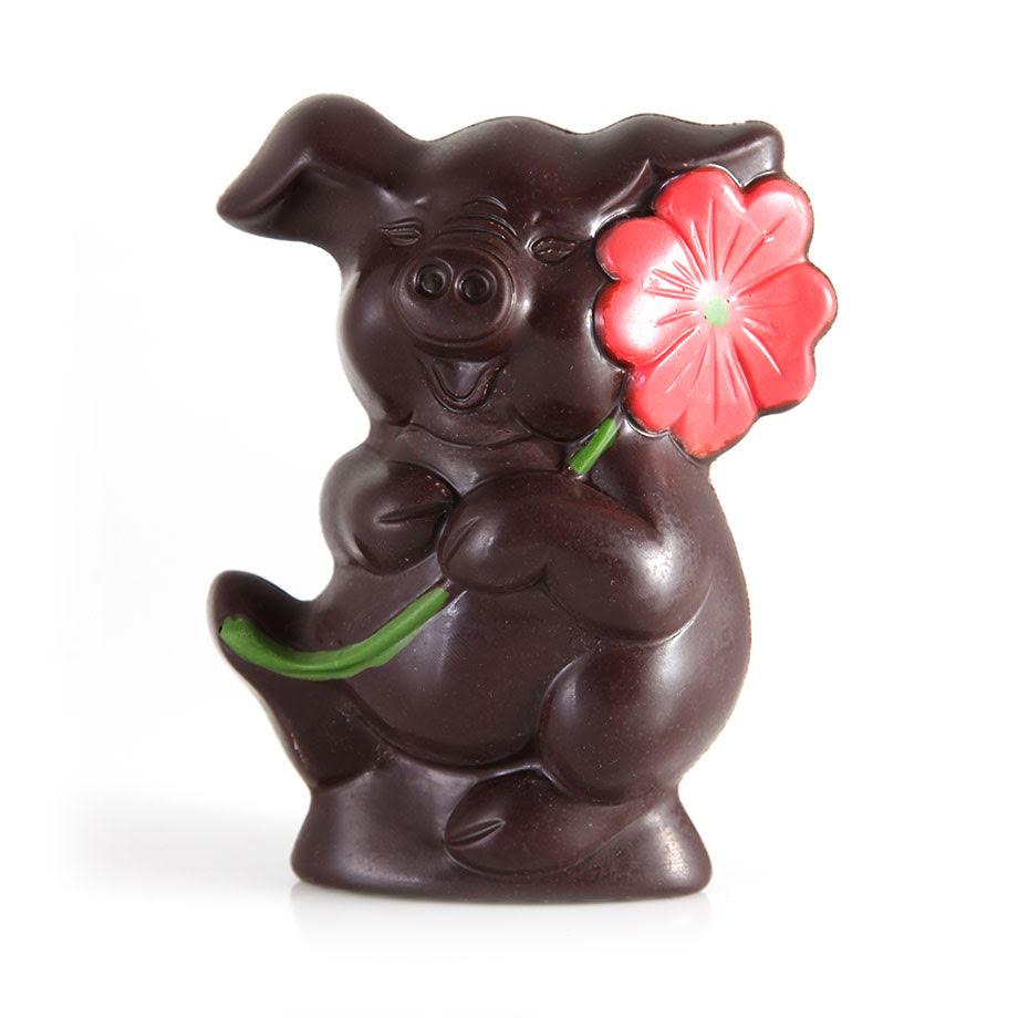 Dark Chocolate Piggy for Easter