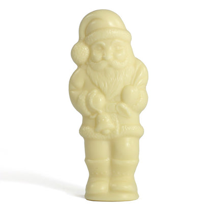 Close up of White Chocolate Tiny Santa - Jacques Torres Chocolate
