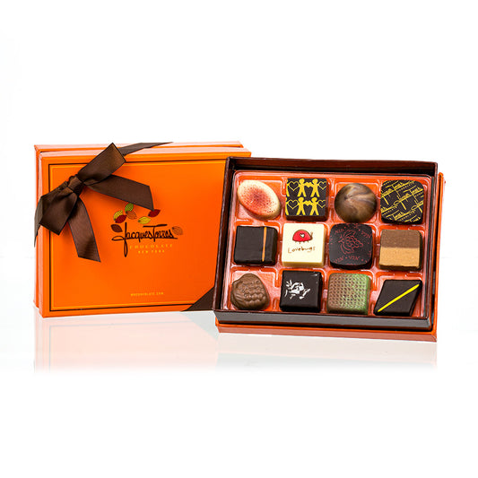 12 piece  - Assorted Kosher Chocolate Bonbons by Jacques Torres
