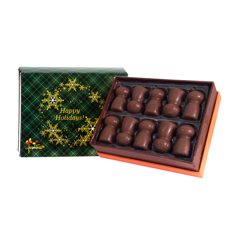10 piece Taittinger Champagne Truffles with Happy Holidays Sleeve - Jacques Torres Chocolate