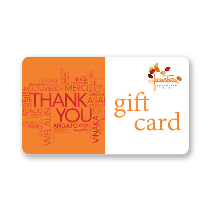 Jacques Torres Chocolate Gift Card (test) -Thank You- Jacques Torres Chocolate