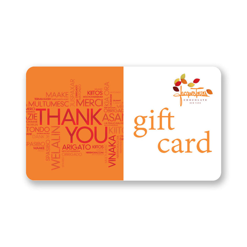 Jacques Torres Chocolate Gift Card (test) -Thank You- Jacques Torres Chocolate