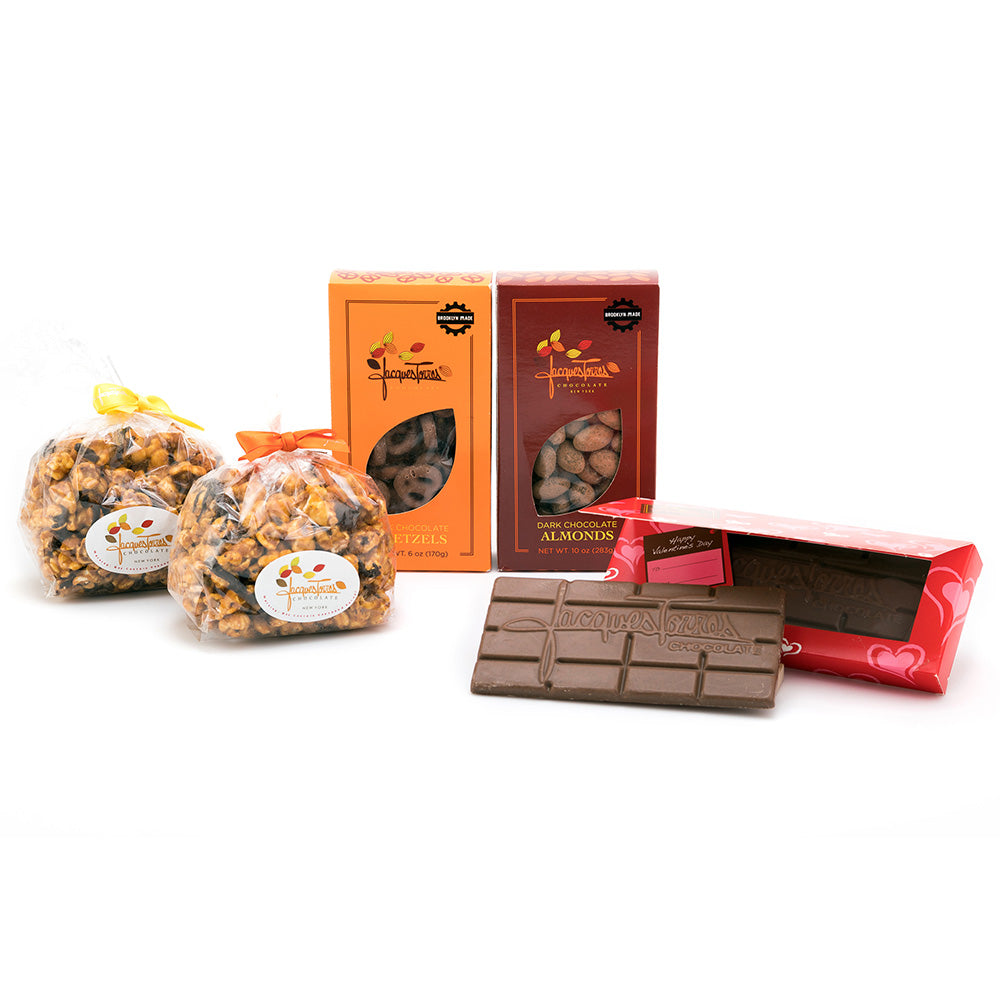 Order Valentine's Foiled Heart Box | 24 Pcs | Jacques Torres Chocolate