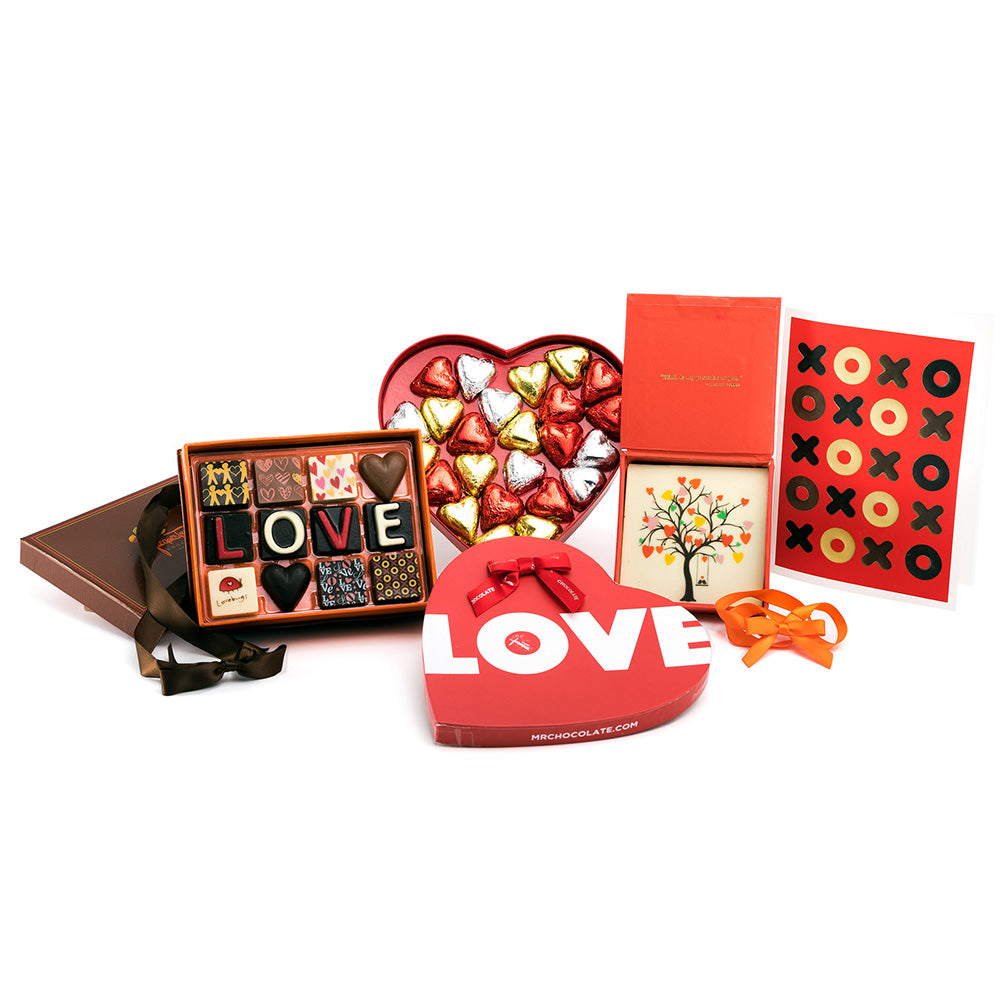 Cupid's Kiss Gift Box with open boxes