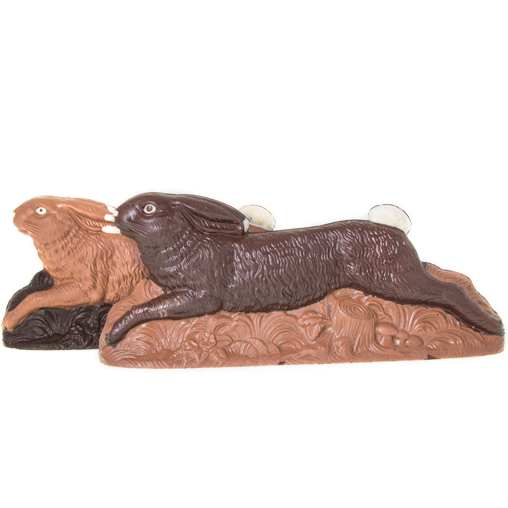 Large Running Rabbit in milk or dark chocolate by Jacques Torres