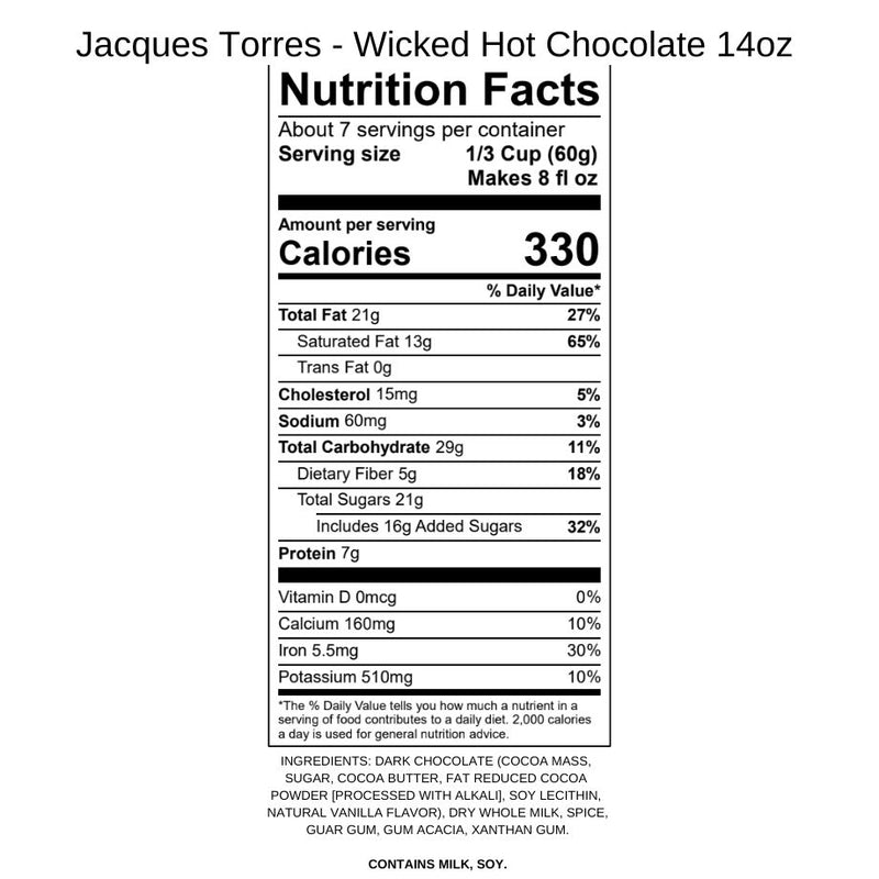 Wicked Hot Chocolate Nutrition Facts