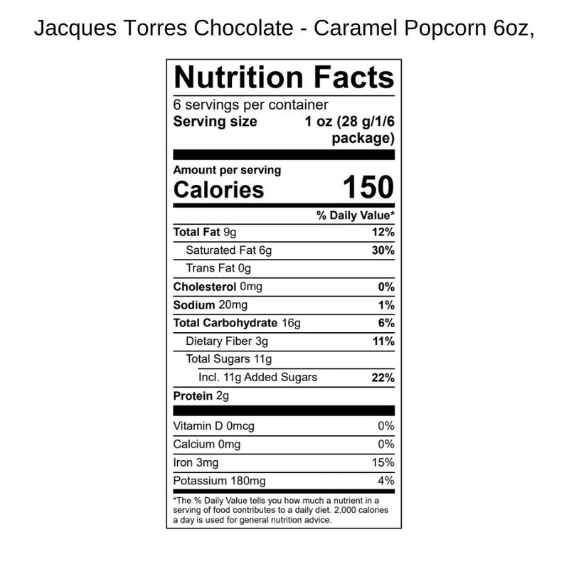 Caramel Popcorn Nutrition Facts
