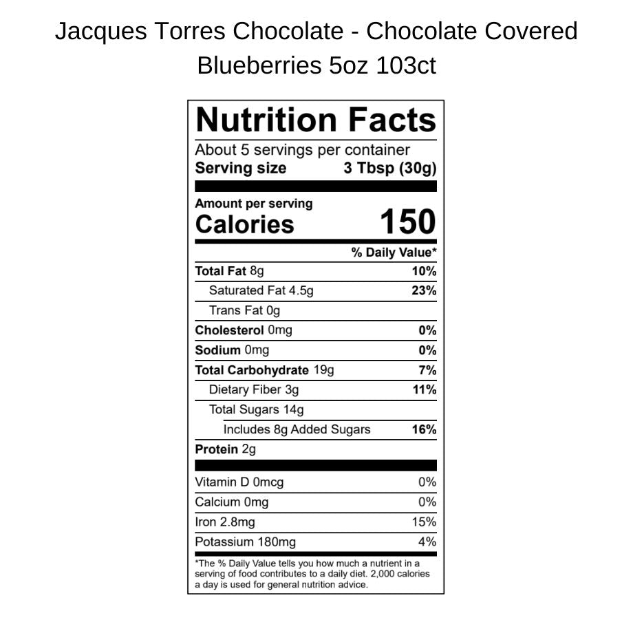 Chocolate Covered Blueberries Nutrition Facts