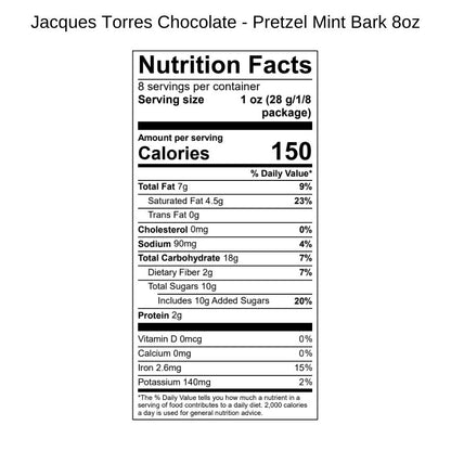 Pretzel Mint Bark Nutrition Facts 1/2 pound