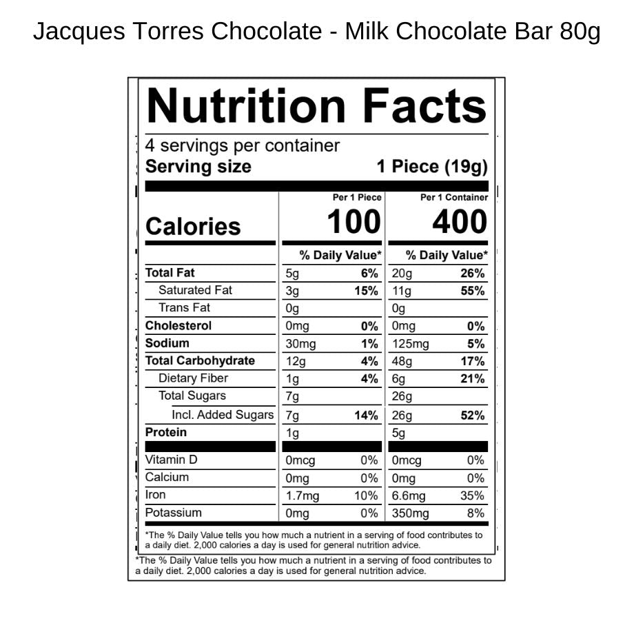 Milk Chocolate Bar Nutrition Facts