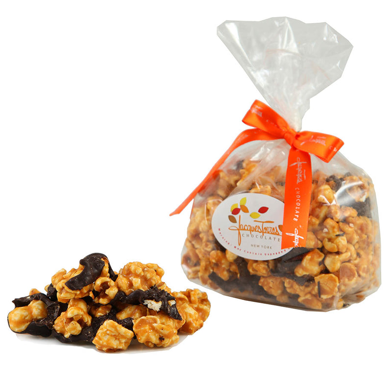 Caramel Popcorn drizzled with chocolate by Jacques Torres