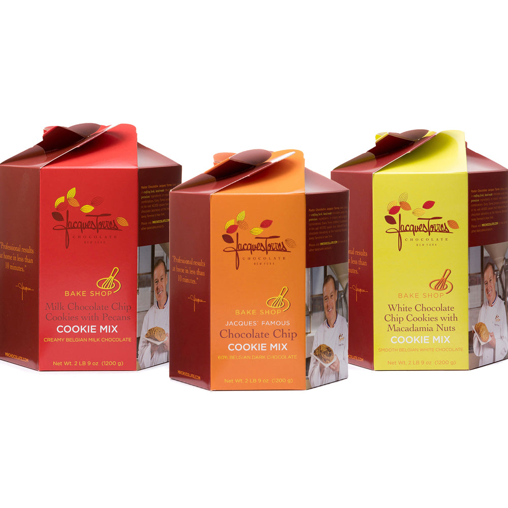 Cookie Mix Bundle includes all three cookie mixes from Jacques Torres Chocolate