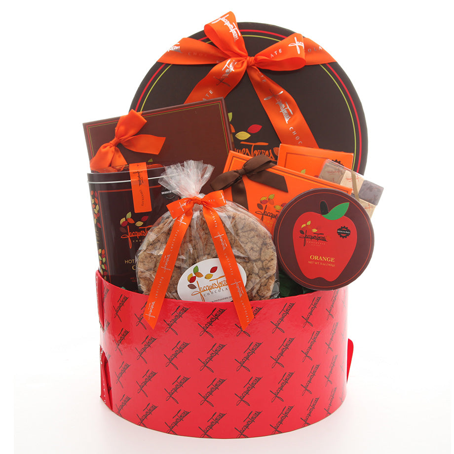 Jacques' Favorites Gourmet Chocolate hat box by Jacques Torres